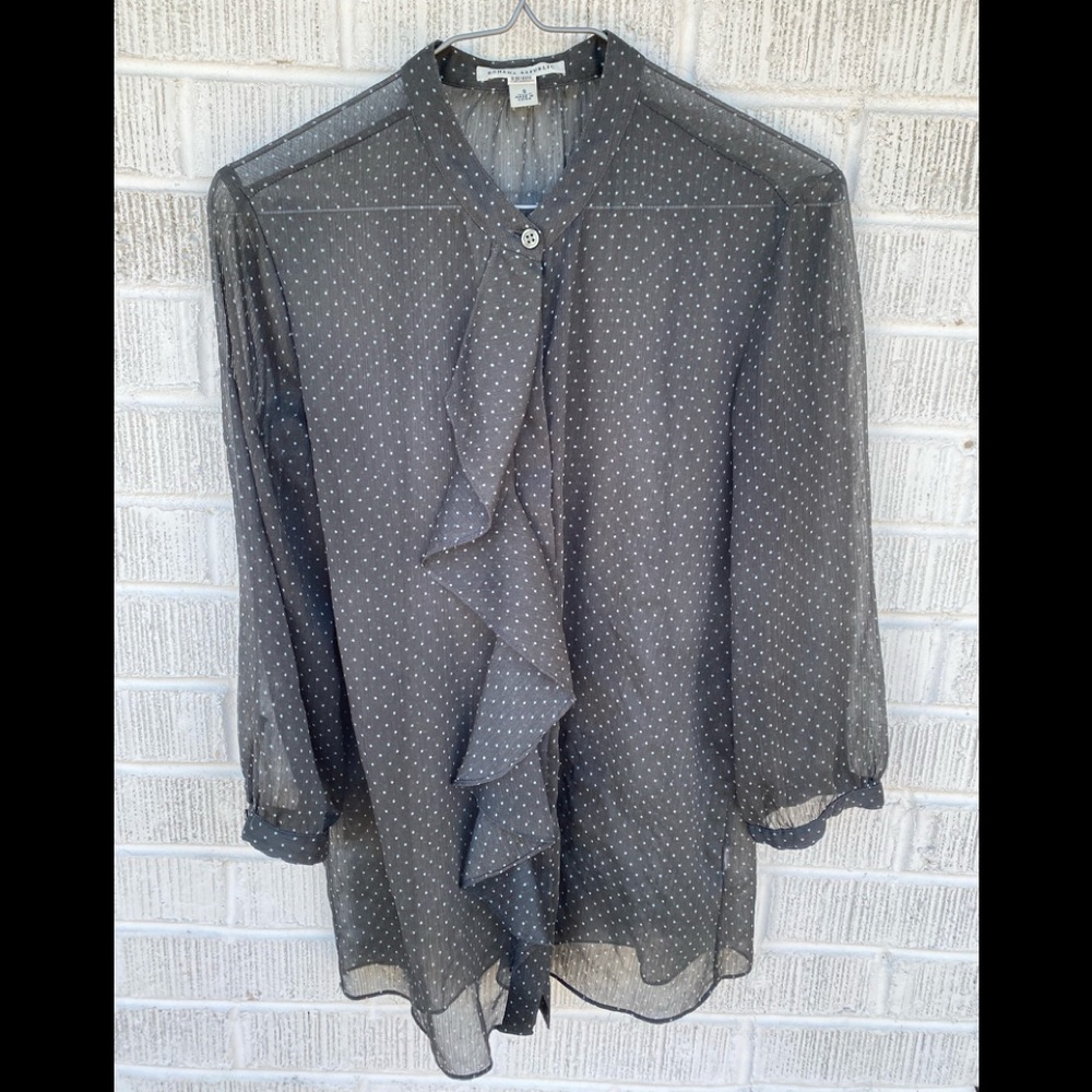 Banana Republic Silk Dot Blouse, Sz Small